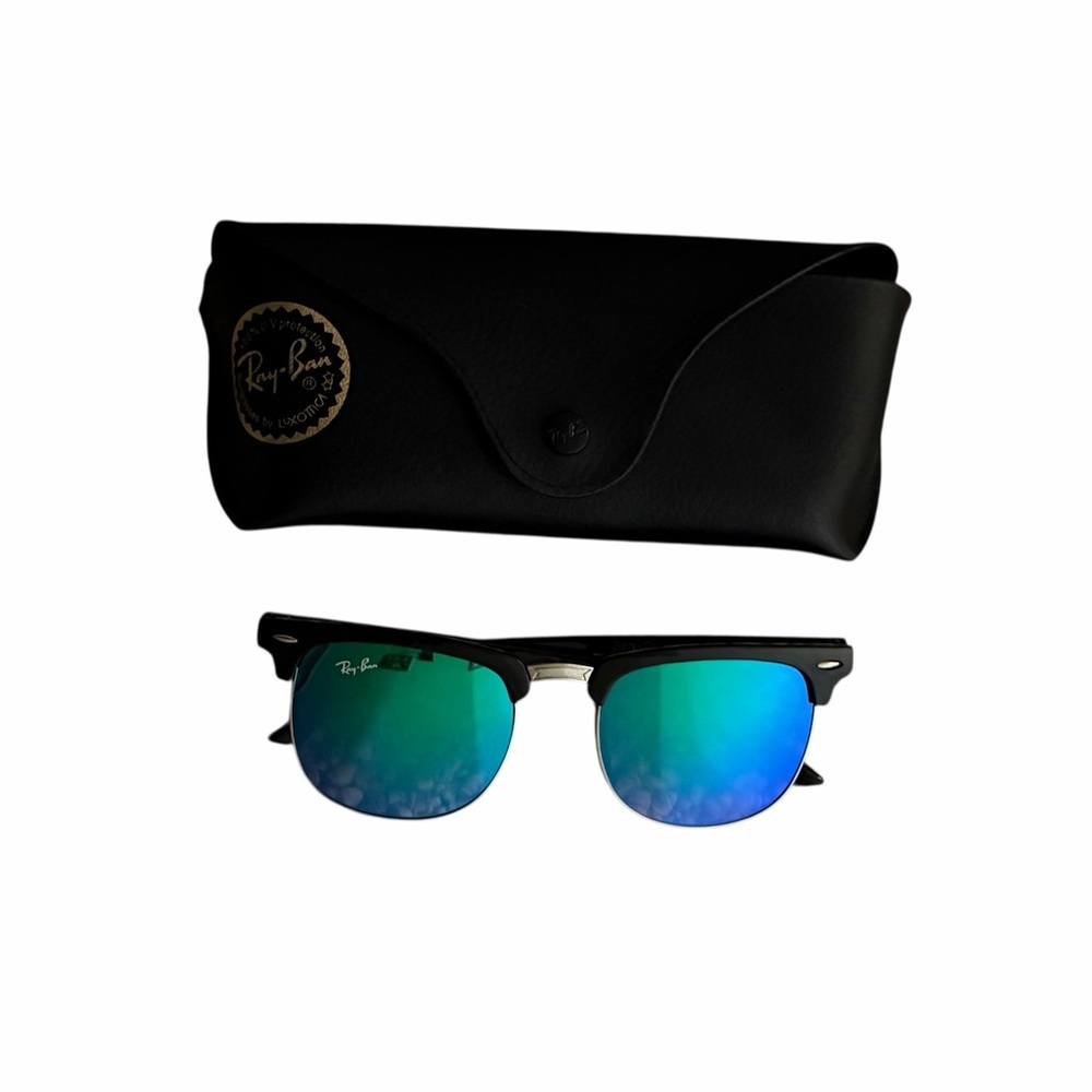 Ray-Ban Sunglasses & Black Leather Velvet Lined Case - Picture 13 of 15